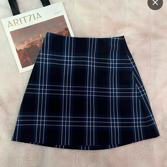 Wilfred Dresses & Skirts - Wilfred Navy and White Plaid A-Line Skirt